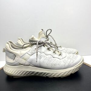 ECCO St.1 Lite Slip On Shoes‎ Leather Sneakers Men Size 9 US Comfort White